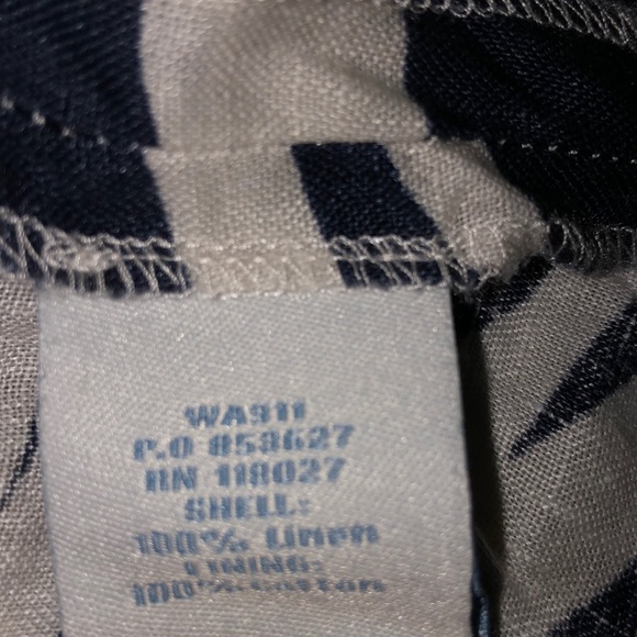 Boden Zebra Linen Tunic Dress Navy White Size 6 - Picture 5 of 10